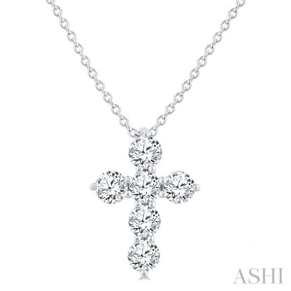 6 Stone Cross Diamond Fashion Pendant