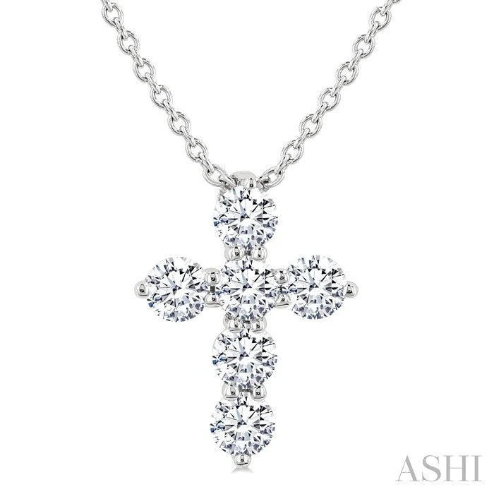 6 Stone Cross Diamond Fashion Pendant