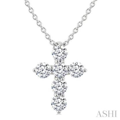 6 Stone Cross Diamond Fashion Pendant