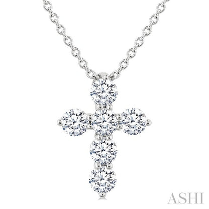 6 Stone Cross Diamond Fashion Pendant