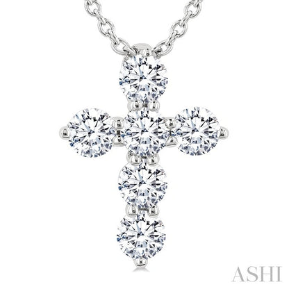 6 Stone Cross Diamond Fashion Pendant
