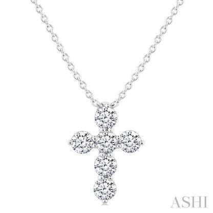6 Stone Cross Diamond Fashion Pendant
