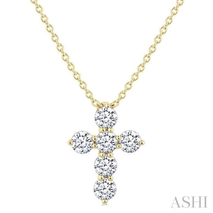 6 Stone Cross Diamond Fashion Pendant