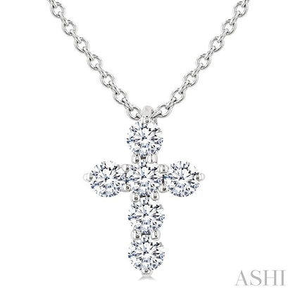 6 Stone Cross Diamond Fashion Pendant