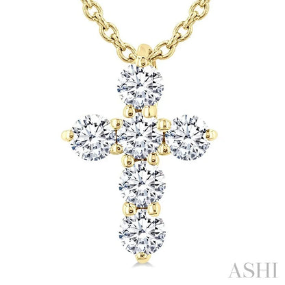 6 Stone Cross Diamond Fashion Pendant