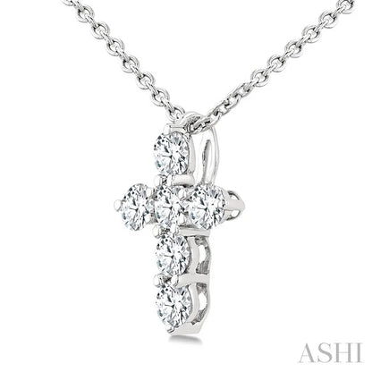 6 Stone Cross Diamond Fashion Pendant