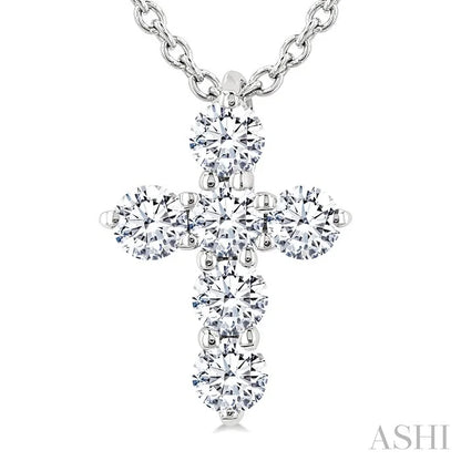 6 Stone Cross Diamond Fashion Pendant