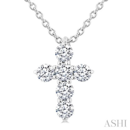 6 Stone Cross Diamond Fashion Pendant