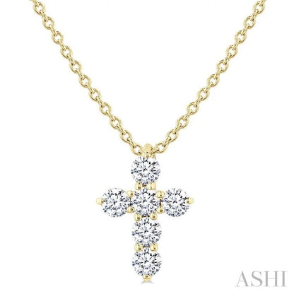 6 Stone Cross Diamond Fashion Pendant
