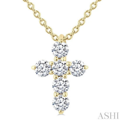 6 Stone Cross Diamond Fashion Pendant