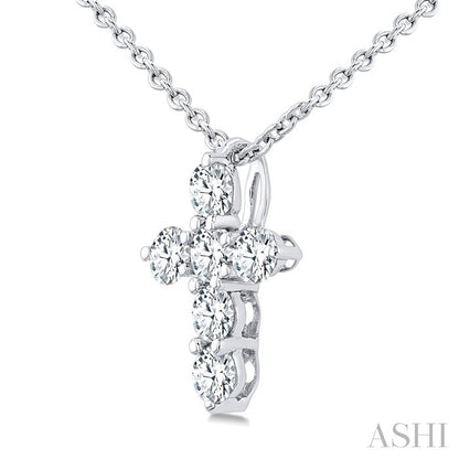 6 Stone Cross Diamond Fashion Pendant