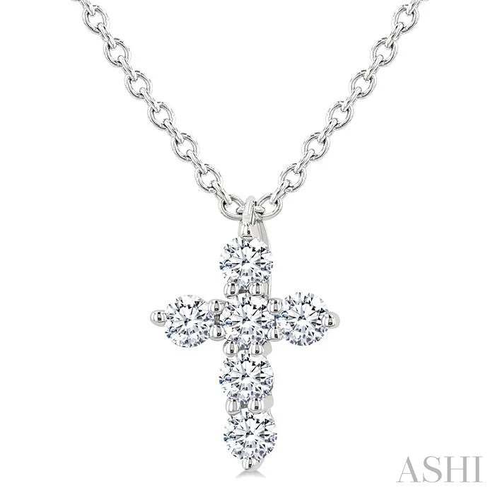 6 Stone Cross Diamond Fashion Pendant