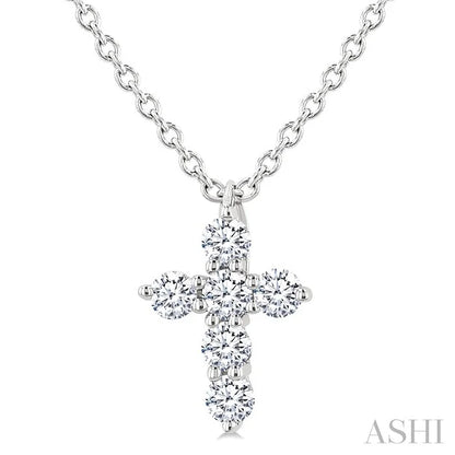 6 Stone Cross Diamond Fashion Pendant