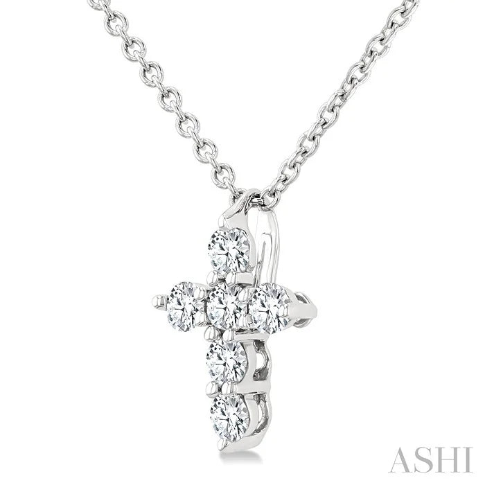 6 Stone Cross Diamond Fashion Pendant