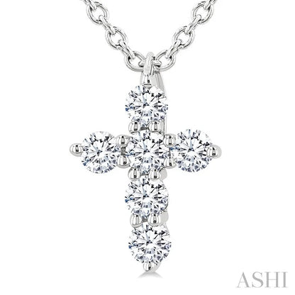 6 Stone Cross Diamond Fashion Pendant