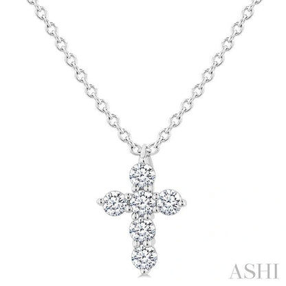 6 Stone Cross Diamond Fashion Pendant
