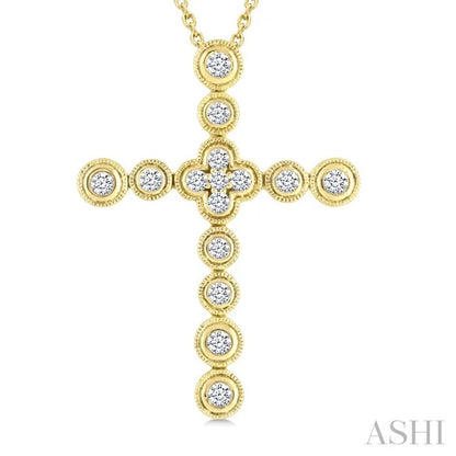 Bubble Cross Diamond Fashion Pendant