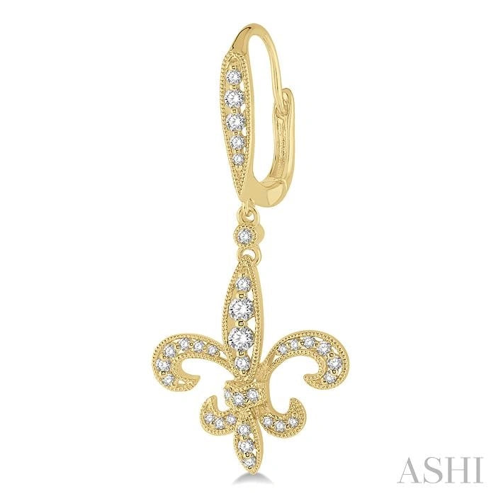 Fleur De Lis Diamond Earrings