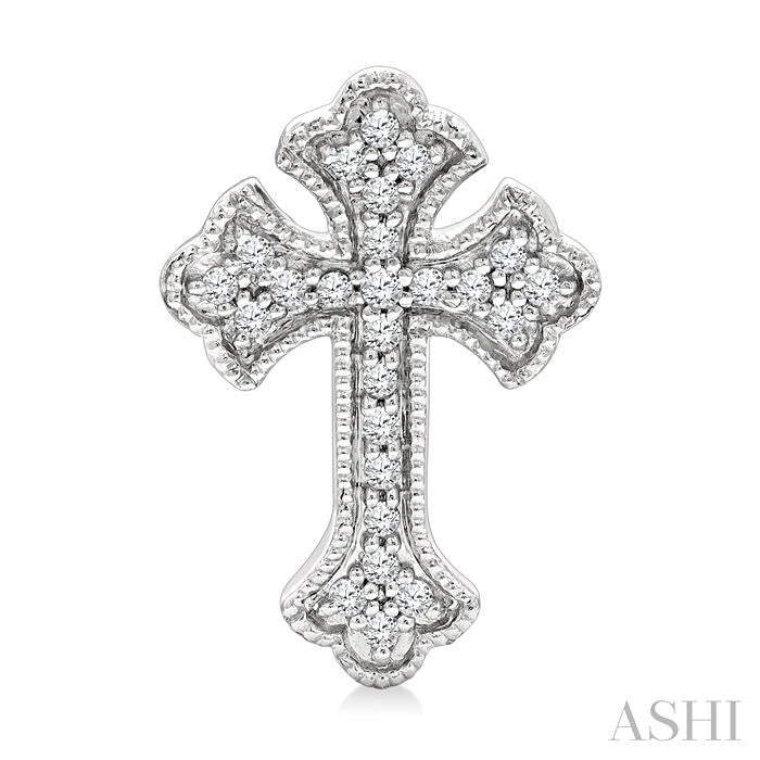 Cross Petite Diamond Fashion Earrings