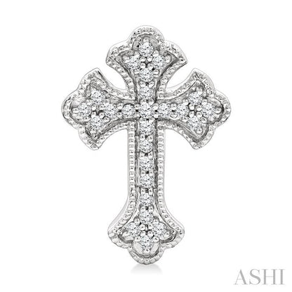 Cross Petite Diamond Fashion Earrings