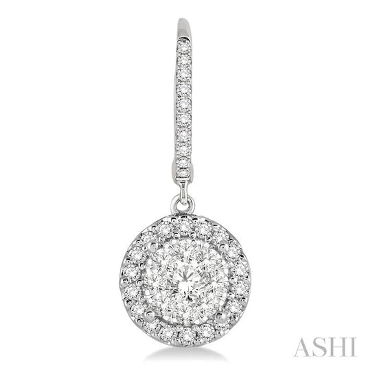 Round Shape Halo Lovebright Essential Diamond Earrings