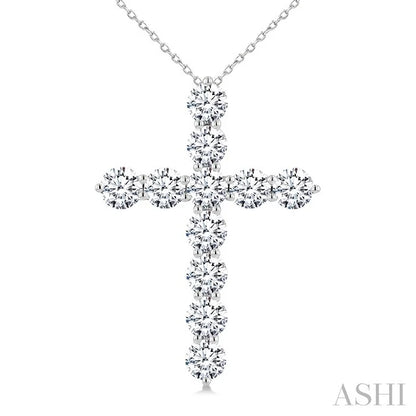 11 Stone Cross Diamond Fashion Pendant