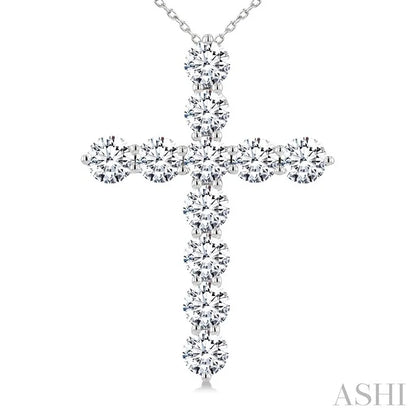 11 Stone Cross Diamond Fashion Pendant