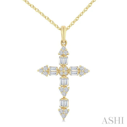 Cross Baguette Diamond Fashion Pendant
