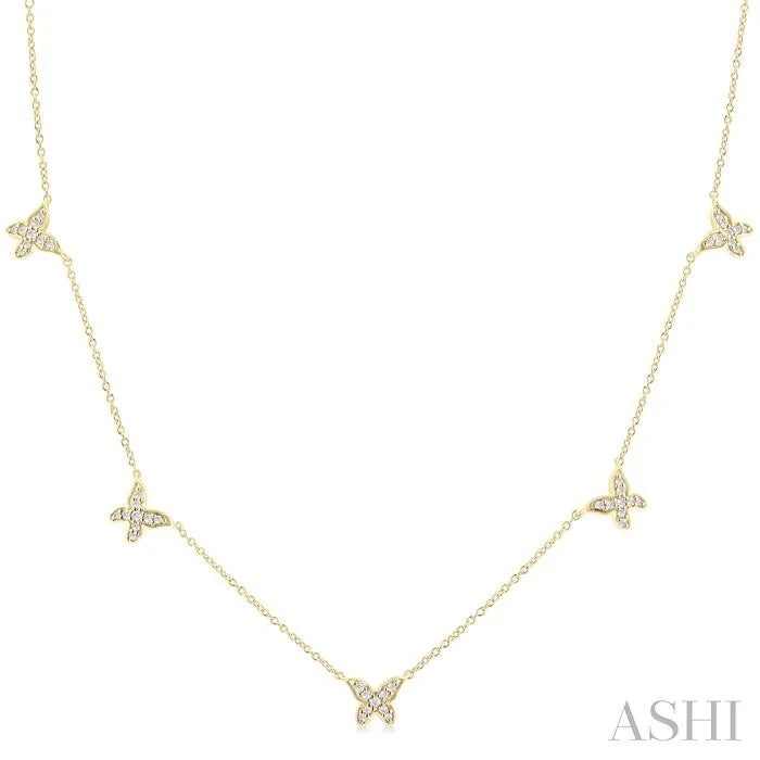 Butterfly Diamond Station Necklace