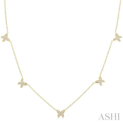 Butterfly Diamond Station Necklace
