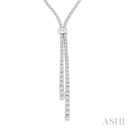 Split Diamond Lariat Y Necklace