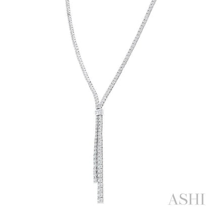 Split Diamond Lariat Y Necklace
