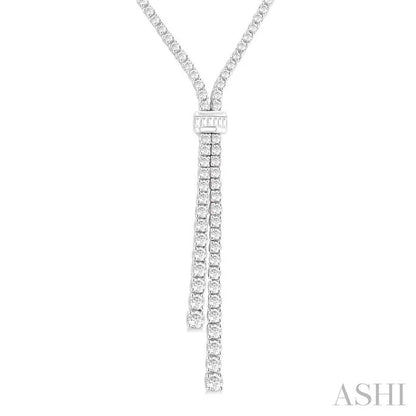 Split Diamond Lariat Y Necklace