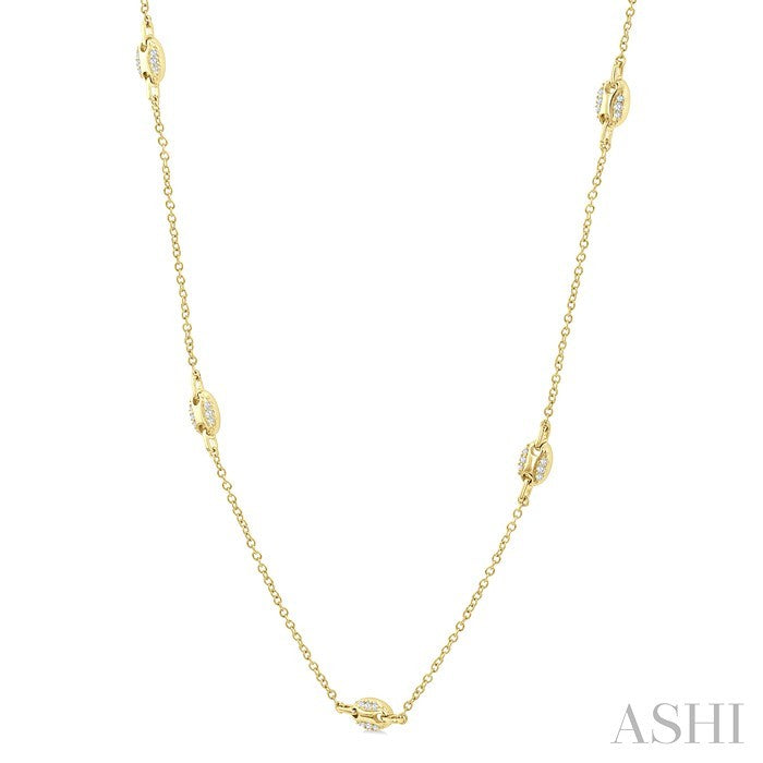 Mariner Link Diamond Station Necklace