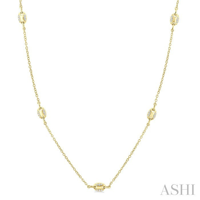 Mariner Link Diamond Station Necklace