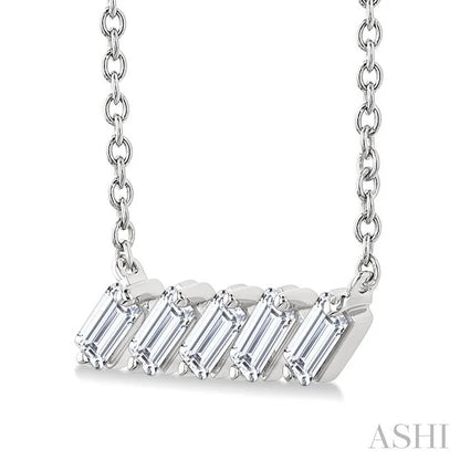 Baguette Diamond Bar Necklace
