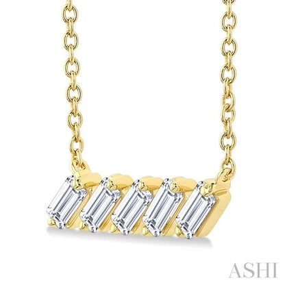 Baguette Diamond Bar Necklace