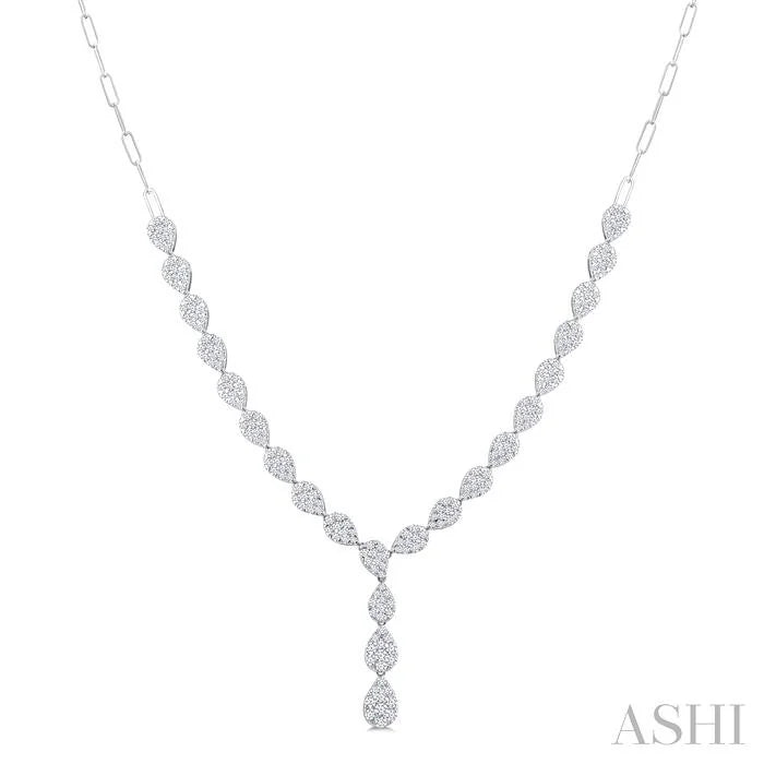 Lovebright Pear Shape Diamond Fashion Necklace