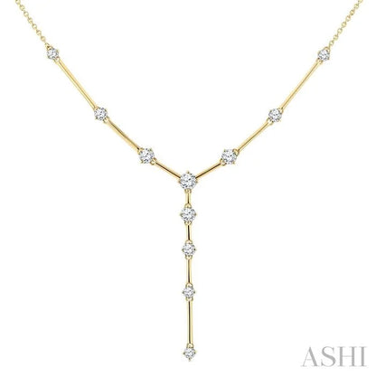 Bar Link Diamond Fashion Y Necklace