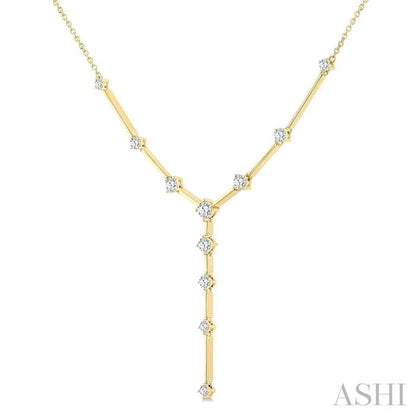 Bar Link Diamond Fashion Y Necklace