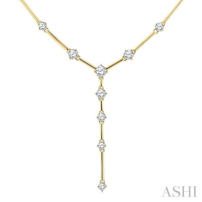 Bar Link Diamond Fashion Y Necklace
