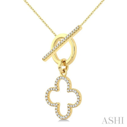 Clover Toggle Diamond Fashion Necklace
