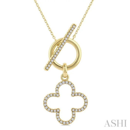 Clover Toggle Diamond Fashion Necklace