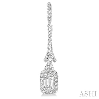 Halo Fusion Diamond Long Earrings