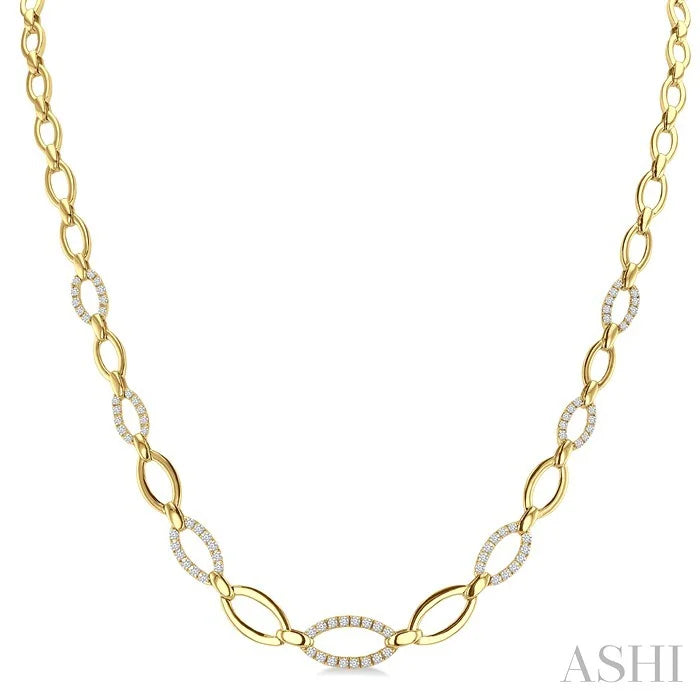 Open Link Diamond Fashion Necklace