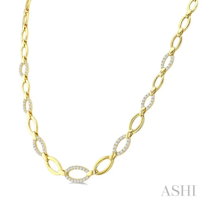 Open Link Diamond Fashion Necklace