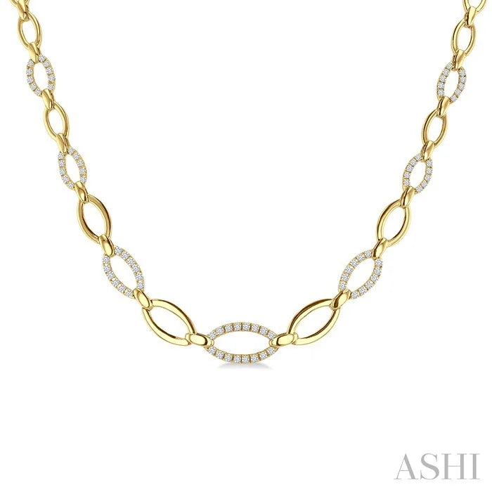 Open Link Diamond Fashion Necklace