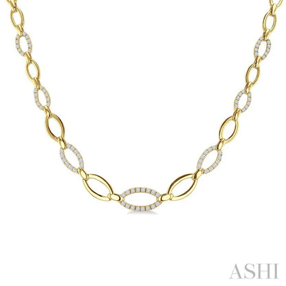 Open Link Diamond Fashion Necklace