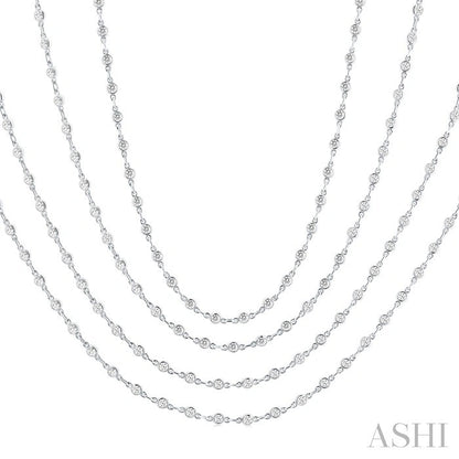 Bezel Set Layered Diamond Necklace