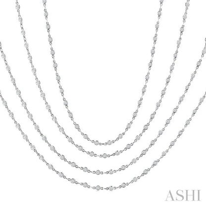 Bezel Set Layered Diamond Necklace